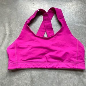 Lululemon pink yoga/sport bra yoga top Size 12